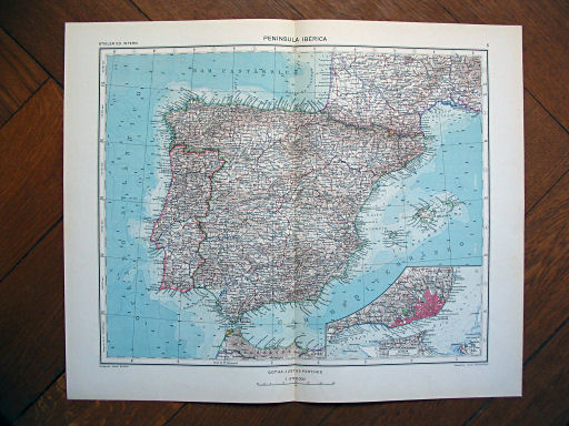 Stieler grand atlas de géographie moderne
5. Península ibérica (1940)
Iberisch Schiereiland / Iberian Peninsula