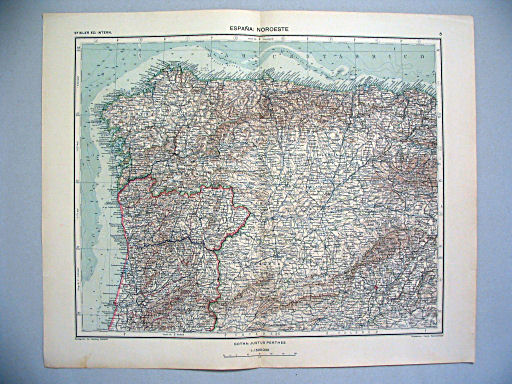 Stieler grand atlas de géographie moderne
6. España: Noroeste (1940)
Spanje: Noordwest / Spain: Northwest