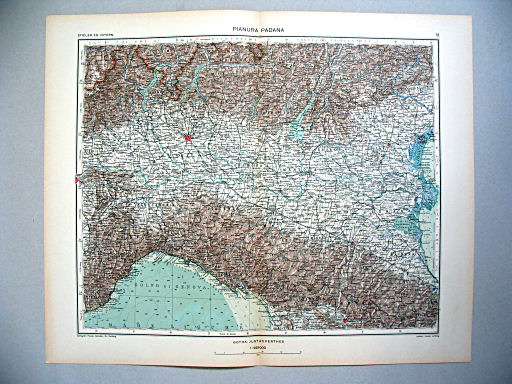 Stieler grand atlas de géographie moderne
12. Pianura padana(1937)
Povlakte / Valley of the Po