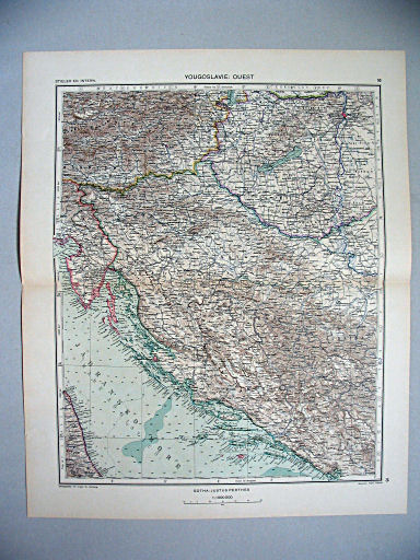 Stieler grand atlas de géographie moderne
16. Yougoslavie: Ouest (1936)
Joegoslavië: West / Yugoslavia: West