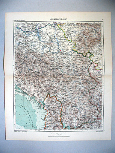 Stieler grand atlas de géographie moderne
17. Yougoslavie: Est (1936)
Joegoslavië: Oost / Yugoslavia: East