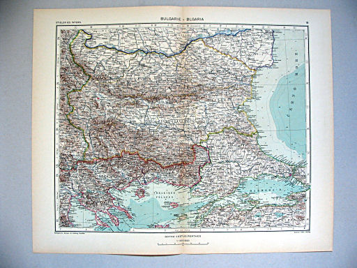 Stieler grand atlas de géographie moderne
18. Bulgarie – Blgaria (България) (1938)
Bulgarije / Bulgaria