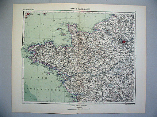 Stieler grand atlas de géographie moderne
22. France: Nord-Ouest (1935)
Frankrijk: Noordwest / France: Northwest