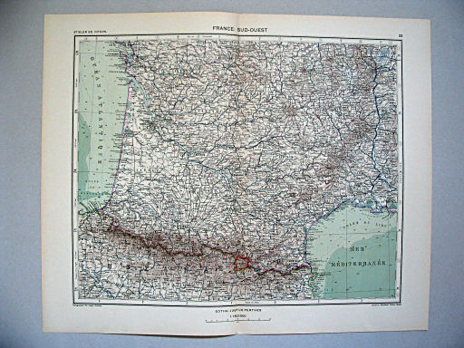 Stieler grand atlas de géographie moderne
23. France: Sud-Ouest (1935)
Frankrijk: Zuidwest / France: Southwest