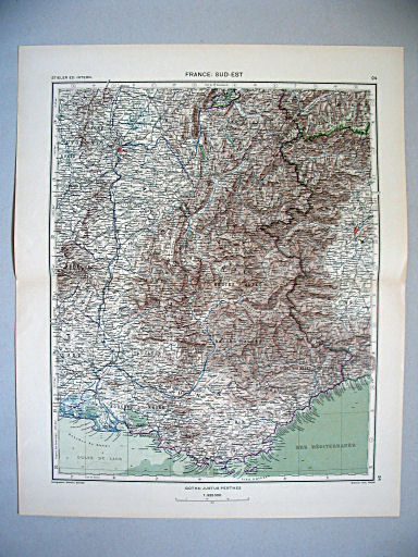 Stieler grand atlas de géographie moderne
24. France: Sud-Est (1934)
Frankrijk: Zuidoost / France: Southeast