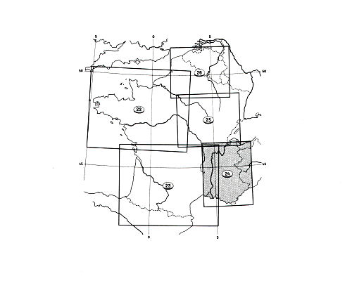 Stieler grand atlas de géographie moderne
Bladwijzer Frankrijk, België / Sheet index France, Belgium