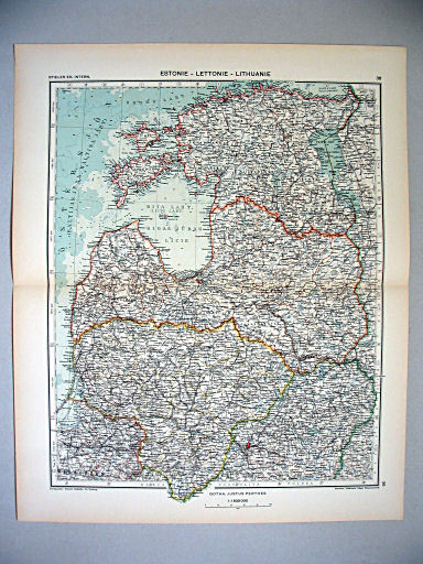 Stieler grand atlas de géographie moderne
36. Estonie – Lettonie – Lithuanie (1937)
Estland – Letland – Litouwen / Esthonia – Latvia – Lithuania
