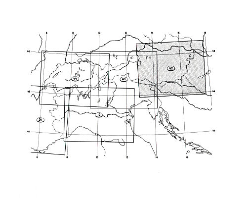 Stieler grand atlas de géographie moderne
Bladwijzer Oostenrijk, Zwitserland / Sheet index Austria, Switzerland