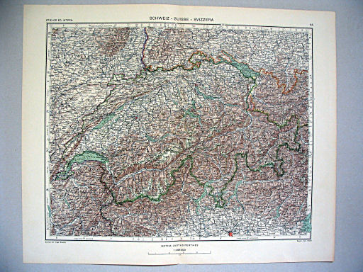 Stieler grand atlas de géographie moderne
44. Schweiz – Suisse – Svizzera (1934)
Zwitserland / Switzerland