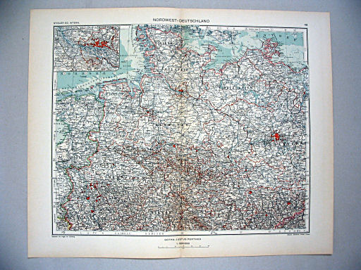 Stieler grand atlas de géographie moderne
46. Nordwest-Deutschland (1937)
Duitsland: Noordwest / Germany: Northwest