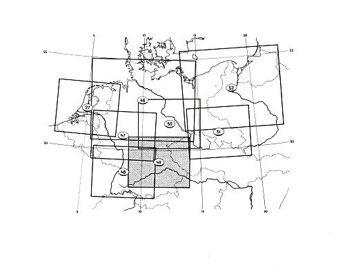 Stieler grand atlas de géographie moderne
Bladwijzer Duitsland, Nederland / Sheet index Germany, Netherlands