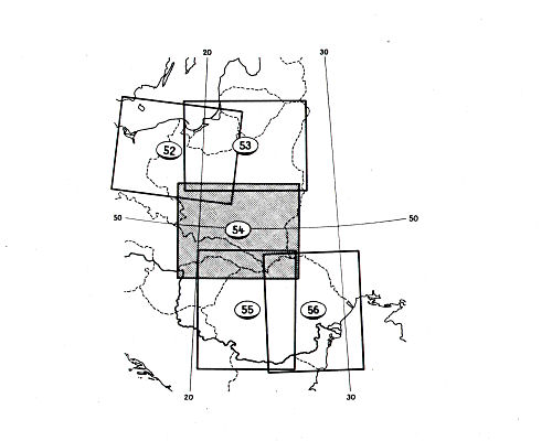 Stieler grand atlas de géographie moderne
Bladwijzer Polen, Roemenië / Sheet index Poland, Romania
