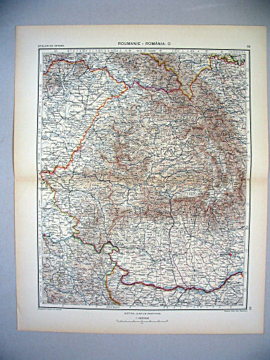 Stieler grand atlas de géographie moderne
55. Roumanie – România: O (1937)
Roemenië: West / Romania: West