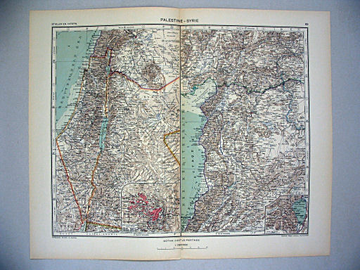 Stieler grand atlas de géographie moderne
65. Palestine – Syrie (1936)
Palestina – Syrië / Palestine – Syria