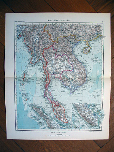 Stieler grand atlas de géographie moderne
71. Indo-Chine – Sumatra (1940)
Indochina – Sumatra