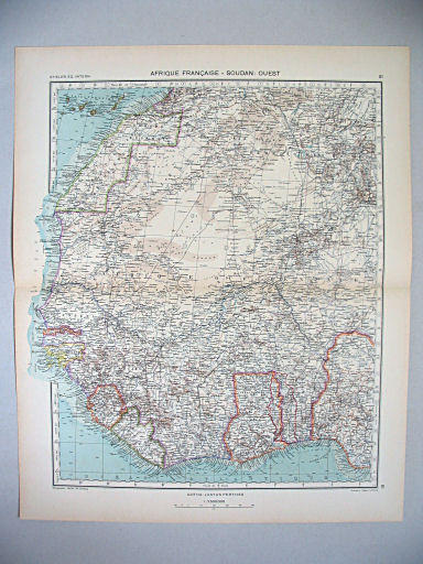 Stieler grand atlas de géographie moderne
81. Afrique Française – Soudan: Ouest (1939)
Frans-Afrika – Soedan: West / French Africa – Sudan: West