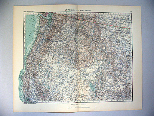 Stieler grand atlas de géographie moderne
90. United States: Northwest (1935)
Verenigde Staten: Noordwest