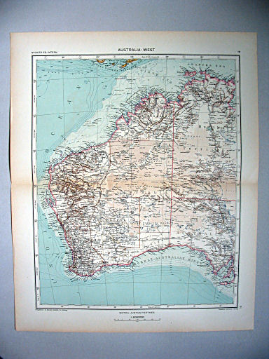 Stieler grand atlas de géographie moderne
111. Australia: West (1938)
Australië: West