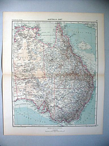 Stieler grand atlas de géographie moderne
112. Australia: East (1939)
Australië: Oost