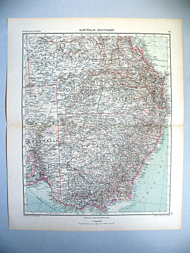 Stieler grand atlas de géographie moderne
113. Australia: Southeast (1939)
Australië: Zuidoost