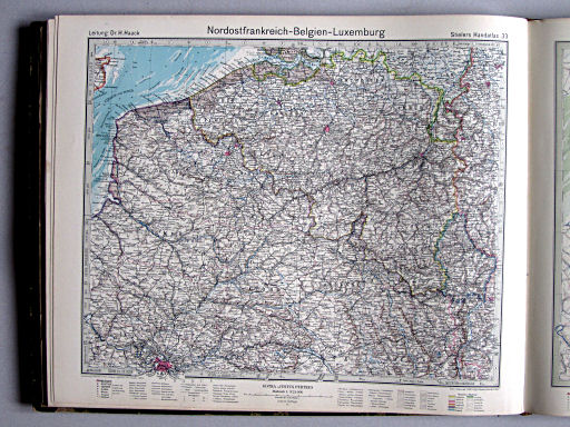 Stielers Hand-Atlas (1942)
33. Nordostfrankreich - Belgien - Luxemburg