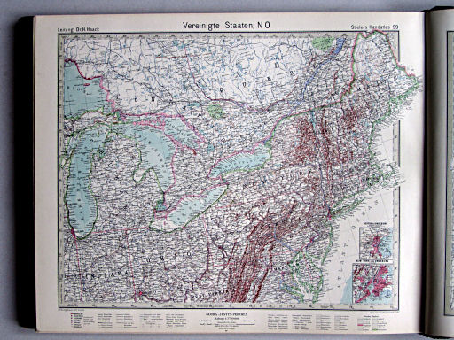 Stielers Hand-Atlas (1942)
99. Vereinigte Staaten, NO