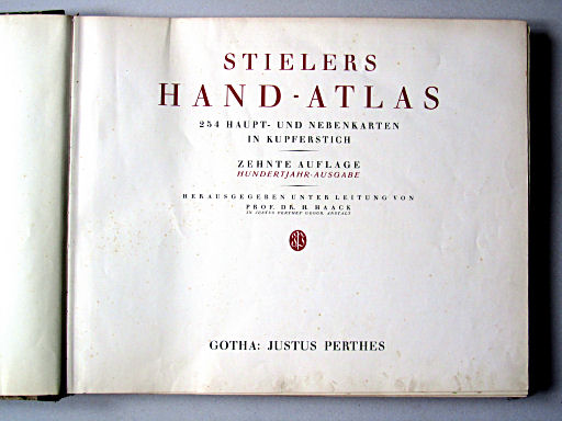Stielers Hand-Atlas, Studienausgabe (1942)
Titelpagina / Title page
