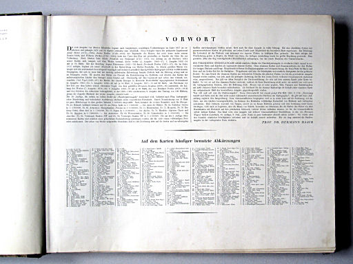 Stielers Hand-Atlas, Studienausgabe (1942)
Voorwoord, afkortingen / Preface, abbreviations