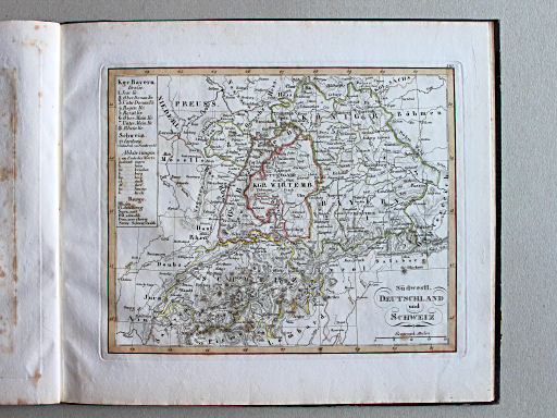 Stielers Schul-Atlas, 1821
XIII. Südwestl. Deutschland und Schweiz