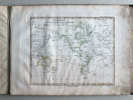 Stielers Schul-Atlas, 1825
Suppl.I. Australien und die beiden Oceane um America
