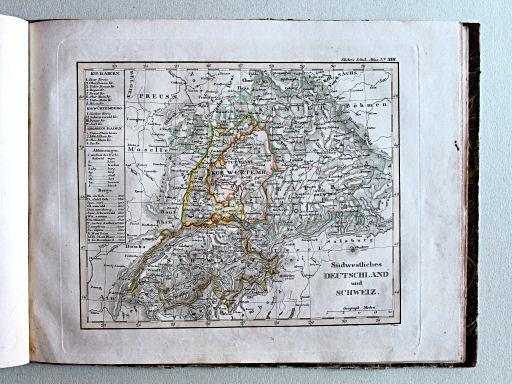 Stielers Schul-Atlas, 1835
XIII. Südwestliches Deutschland und Schweiz