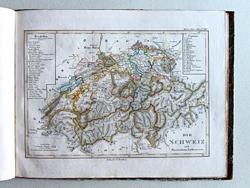 Stielers Schul-Atlas, 1835
XIVb. Die Schweiz, auch Fürstenthum Lichtenstein