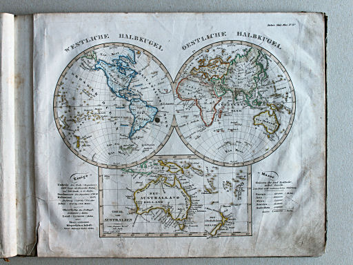 Stielers Schul-Atlas, 1841
IIa. Westliche Halbkugel – Oestliche Halbkugel