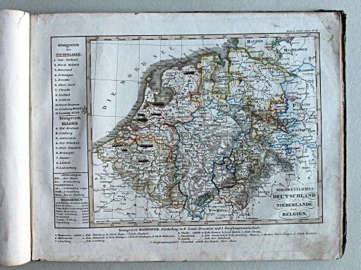 Stielers Schul-Atlas, 1841
XI. Nordwestliches Deutschland, Niederlande und Belgien