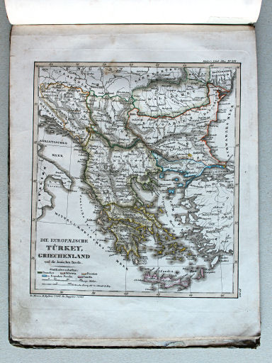 Stielers Schul-Atlas, 1841
XVI. Die Europaeische Türkey, Griechenland und die Jonischen Inseln