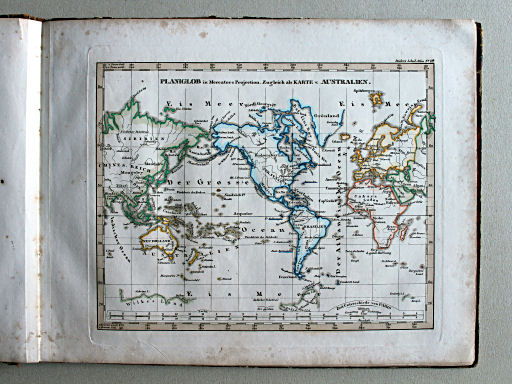Stielers Schul-Atlas, 1842
IIb. Planiglob in Mercators Projection