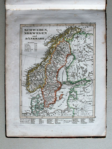 Stielers Schul-Atlas, 1842
VIII. Schweden, Norwegen und Dänemark