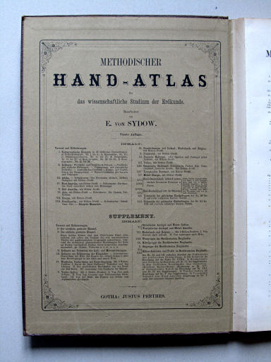 E. von Sydow's Methodischer Hand-Atlas, 1874
Schutblad voorin met titelpagina / Front endpaper with title page