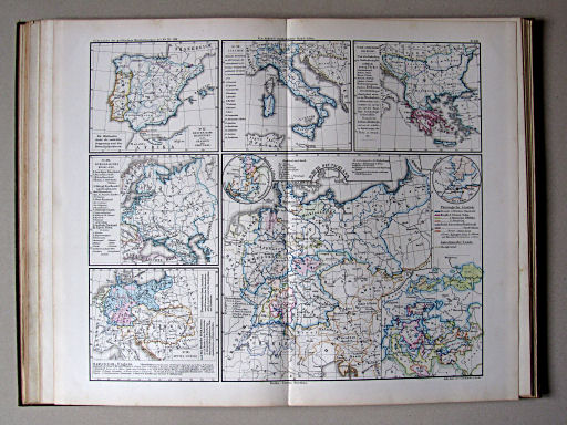 E. von Sydow's Methodischer Hand-Atlas, 1874
XXI. Schema für das Coloriren der einzelnen Blätter. Die Nummer XI-XIX