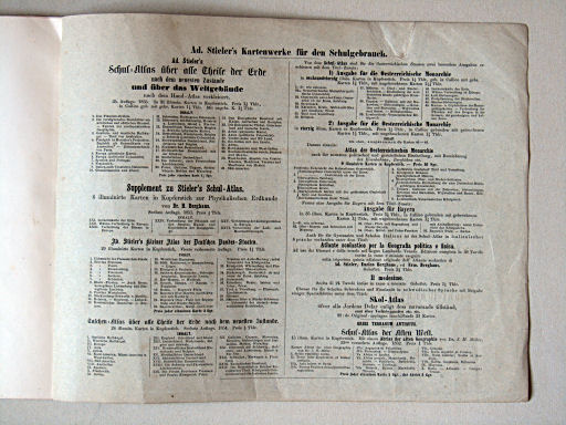 E. von Sydow's Orographischer Atlas, 1855
Binnenkant band achterin / Inside back cover