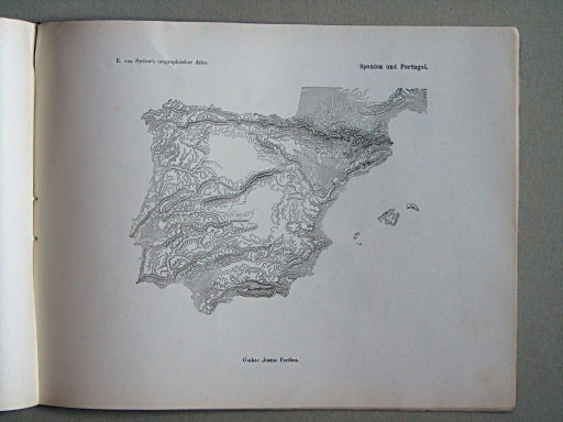E. von Sydow's Orographischer Atlas, 1855
14. Spanien und Portugal