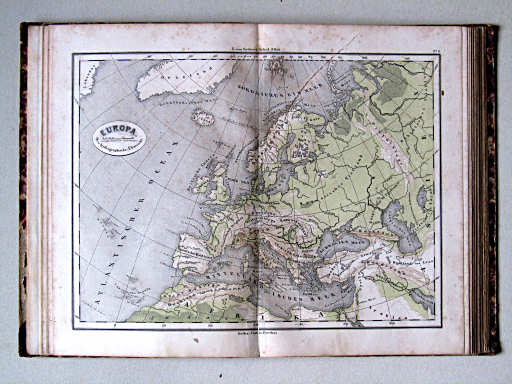 E. von Sydow's Schul-Atlas, 1852
6. Europa. Oro-hydrographische Übersicht