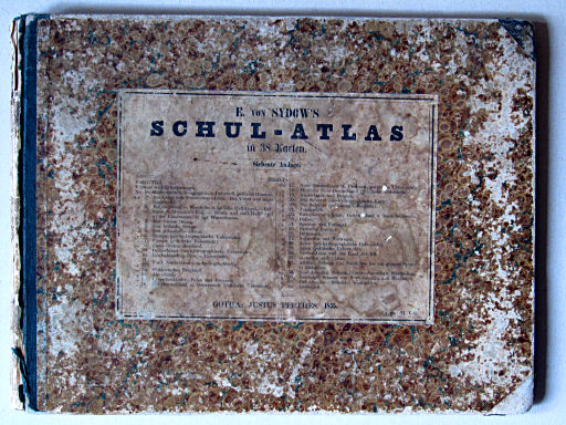 E. von Sydow's Schul-Atlas, 1856
Voorkant band (7e druk, 1855!)
