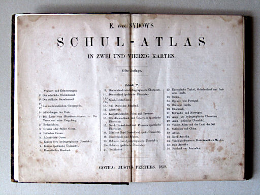 E. von Sydow's Schul-Atlas, 1859
Titelpagina