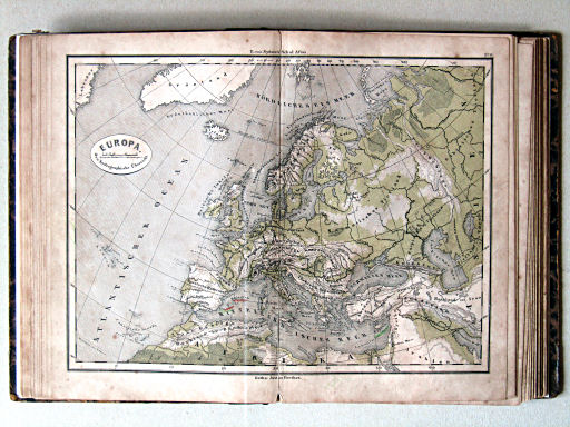 E. von Sydow's Schul-Atlas, 1859
6. Europa. Oro-hydrographische Übersicht