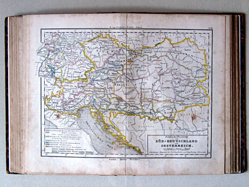 E. von Sydow's Schul-Atlas, 1859
16. Politische Übersicht von Süd-Deutschland und Oesterreich