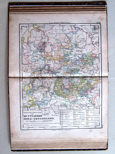 E. von Sydow's Schul-Atlas, 1859
18. Politische Übersicht vom Mittleren Nord-Deutschland