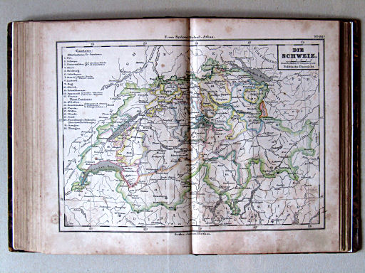 E. von Sydow's Schul-Atlas, 1859
20a. Die Schweiz. Politische Übersicht