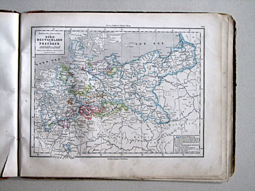 E. von Sydow's Schul-Atlas, 1867
17. Politische Uebersicht von Nord-Deutschland und Preussen
