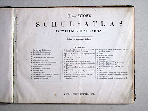 E. von Sydow's Schul-Atlas, 1875
Titelpagina